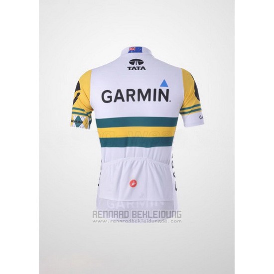 2011 Fahrradbekleidung Garmin Champion Australien Trikot Kurzarm und Tragerhose